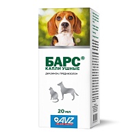 Bars ear drops for dogs and cats